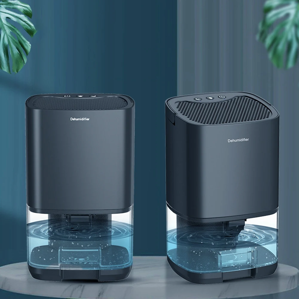 Deshumidificador y purificador de aire 2 en 1 para el hogar, habitación, cocina, absorbentes de humedad silenciosos, secador de aire, enchufe negro de la UE