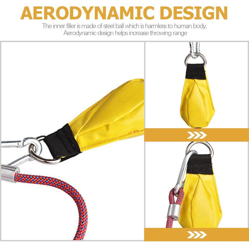 

1pc Throw Bag 210g Yellow Durable Portable Rock Climbing Gear Throwing Rope Bag Outdoor Exploring Tree Climbing Supply Sandwich