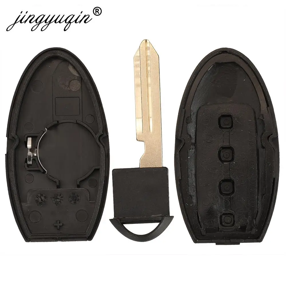 Jingyuqin 2/3/4Buttons obudowa kluczyka samochodowego etui do Infiniti G25 G35 G37 Q50 Q60 Q70 QX55 JX35 QX50 QX60 QX80 bezkluczykowy etui na pilota