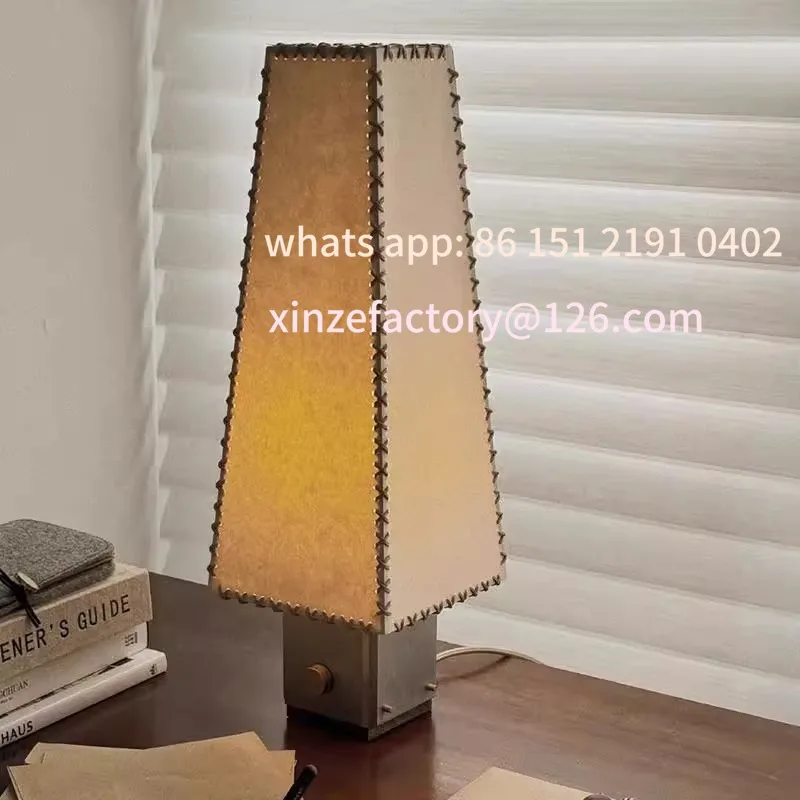 

Customizable letter desk lamp handmade parchment lampshade, light luxury bed and breakfast living room bedroom bedside lamp