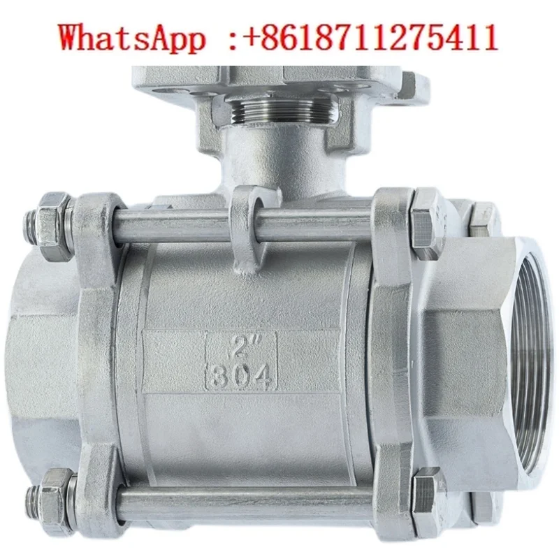 Stainless steel 304 three piece high platform internal thread ball valve Q11F-16P matching actuator switch