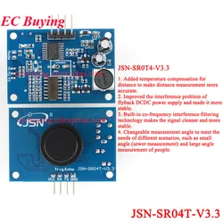 Waterproof Ultrasonic Ranging Module JSN-SR04T JSN-SR04T-V3.3 Distance Measuring Transducer Sensor JSN-SR04T 3.3 for Arduino