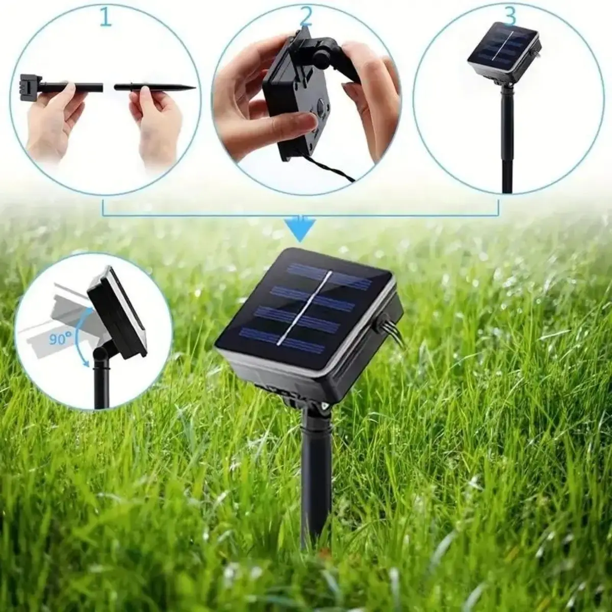 1PC 7M/12M/22M Solar energy decorative lights courtyard waterproof LED lights string star outdoor camping atmosphere lights