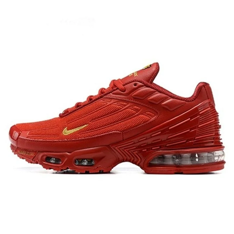 Nike Air Max Plus 3 TN Red Gold Iron Man Jogging Outdoor Retro Classic Casual Sports Shoe Sneakers Women Men Running Shoes