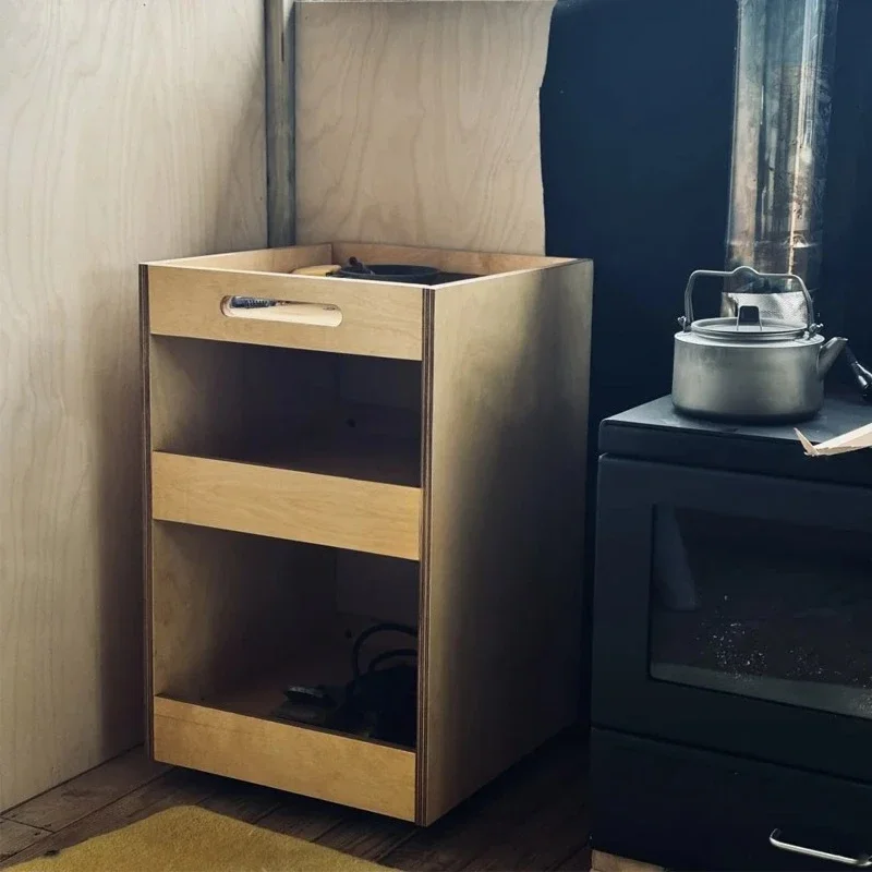 Simple modern birch ocean board, lockers, small storage cabinets