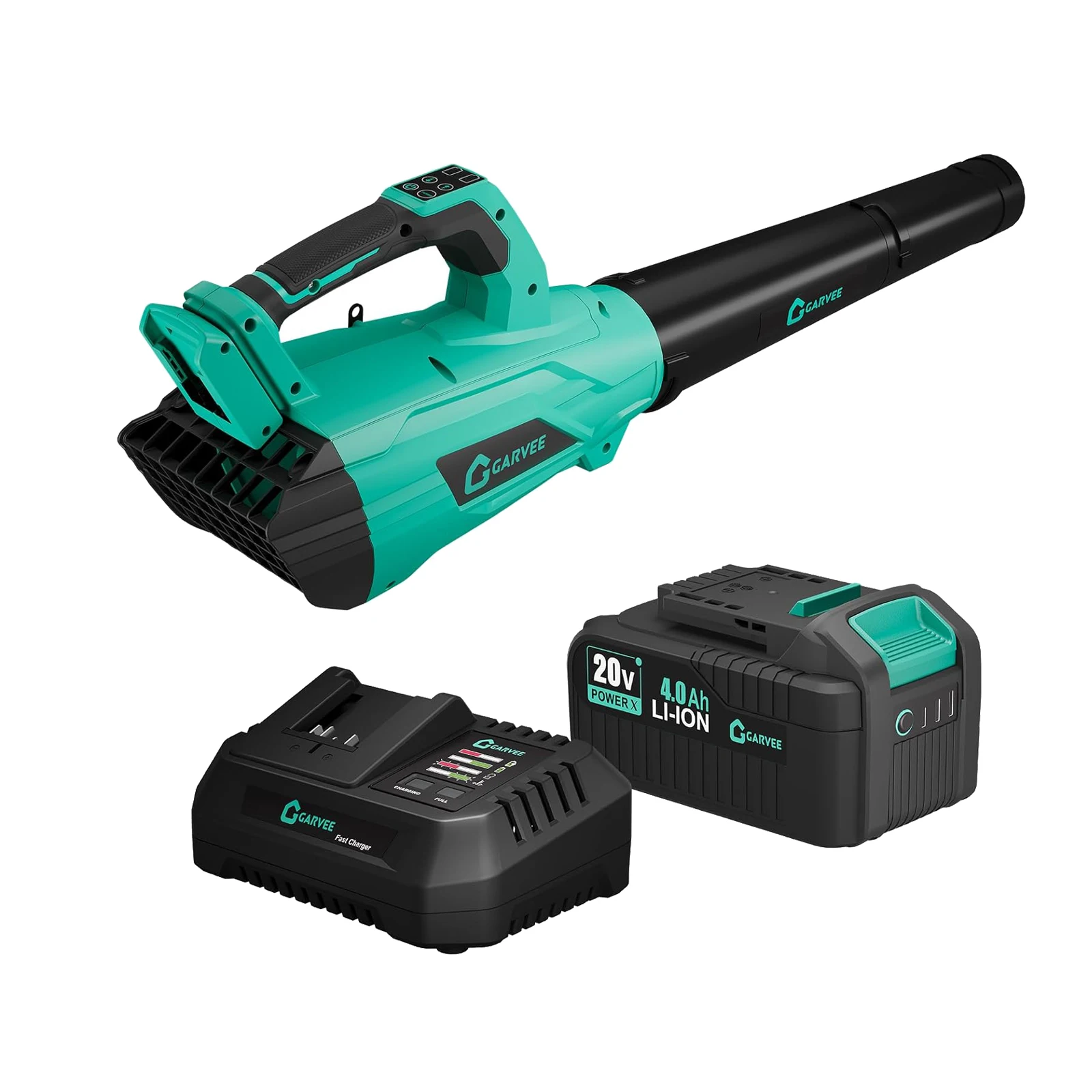 20V Leaf Blower Cordless Electric Leaf Blower Battery Powered, Blower Wet Leaf & 3-Speed with Charger,Leaf Blowers for Lawn Care, Blowing Leaves, Patio, Dust