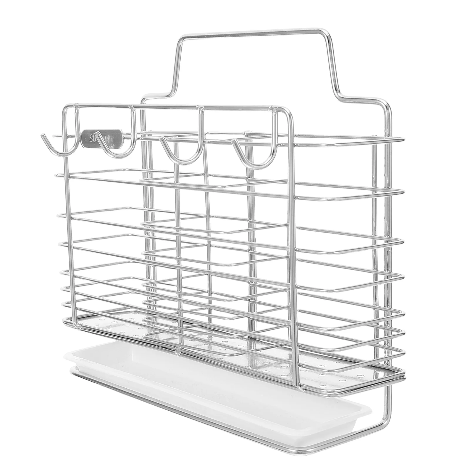 

Stainless Steel Chopsticks Holder Box Thickened Kitchen Utensil Organizer For Countertop Tableware Storage Drainage Rack