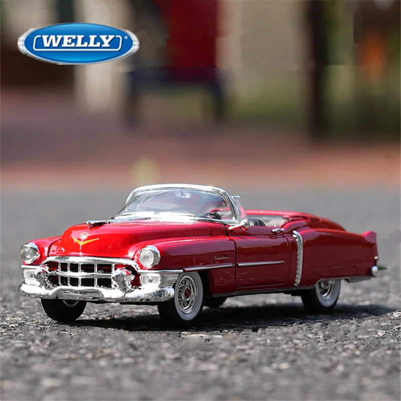Welly 1:24 Cadillac Eldorado alliage modèle de voiture de sport en métal moulé sous pression classique rétro vieille voiture véhicules modèle Simulation enfants jouets cadeau