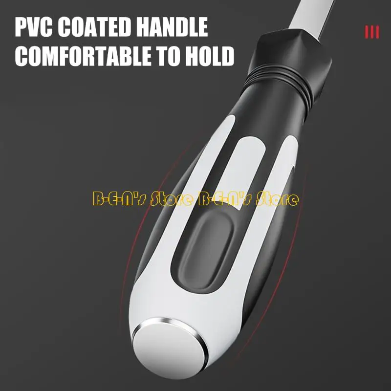 Y1AD Ergonomic Nonslip Grip Extended Slotted Screwdriver For Vehicle Maintenance