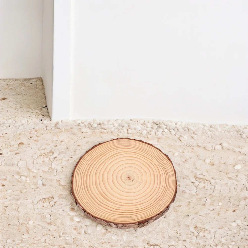 

2Pcs Wooden Stepping Stones Outdoor Garden Pathway Tiles Reusable Natural Look for Landscaping Walkway Decoration