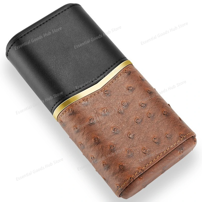 

Портативный кожаный футляр для сигар с кедровой подкладкой и магнитной застежкой