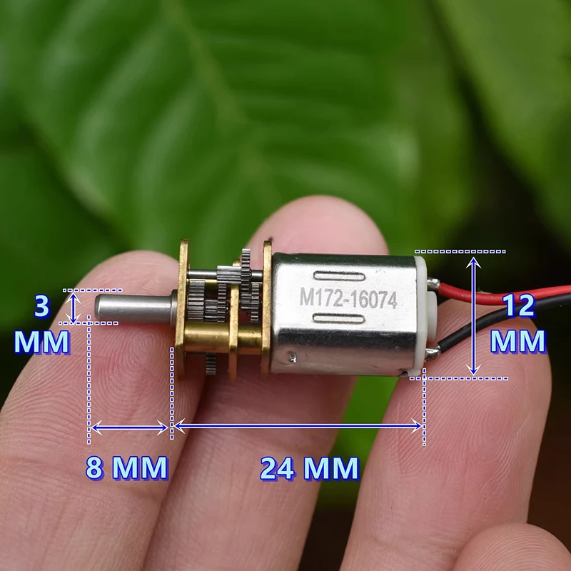 GA12-N20 Mini Full Metal Micro Gear Box Reduction Motor DC 5V-6V 29RPM-35RPM Slow Speed D-Shaft Large Torque