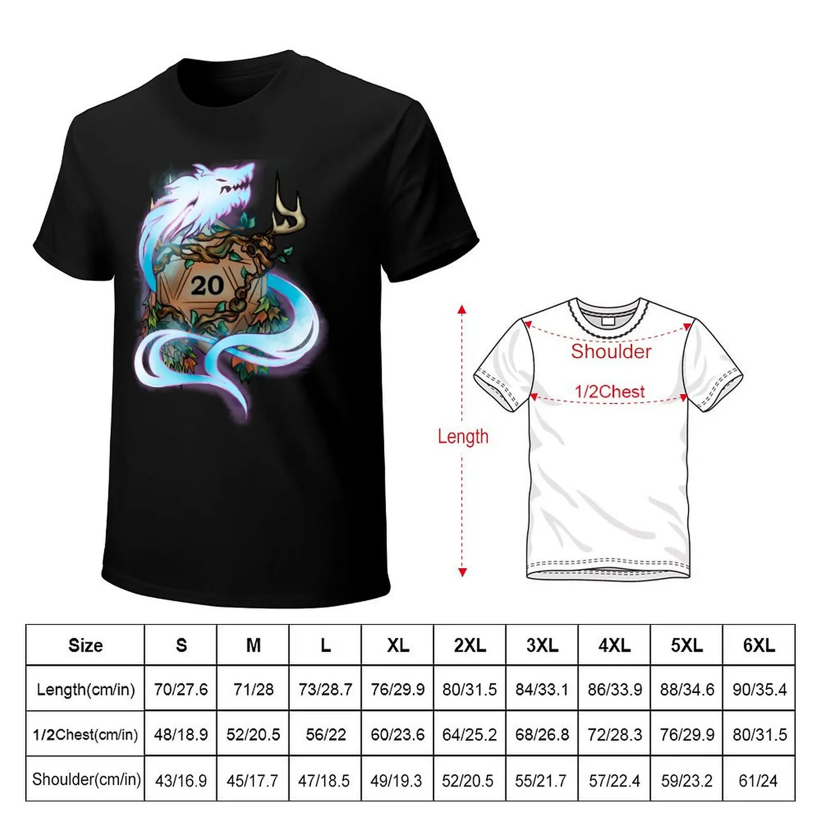 D&Dice; Druid T-Shirt hippie clothes graphic tee shirt men clothes