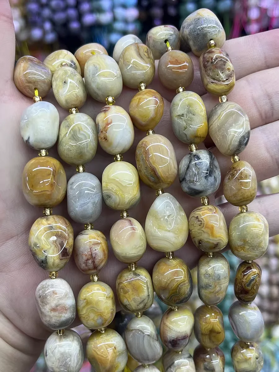 Natural Crazy Agate Loose Beads Random Shape Agate Raw Loose Stone  DIY Jewelry Accessories