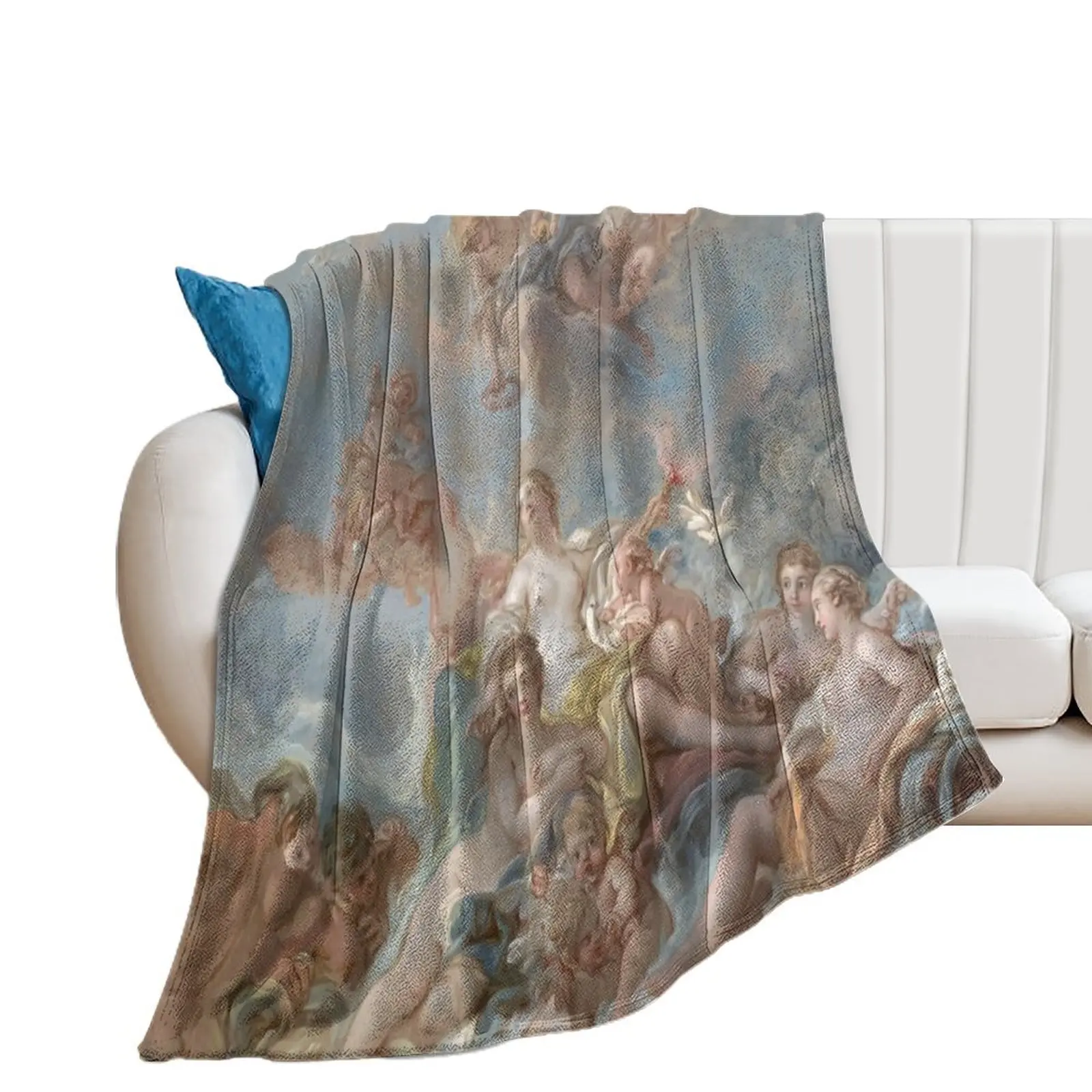 The Triumph of Venus - Fran?ois Boucher - 1745 Throw Blanket Single for winter Blankets