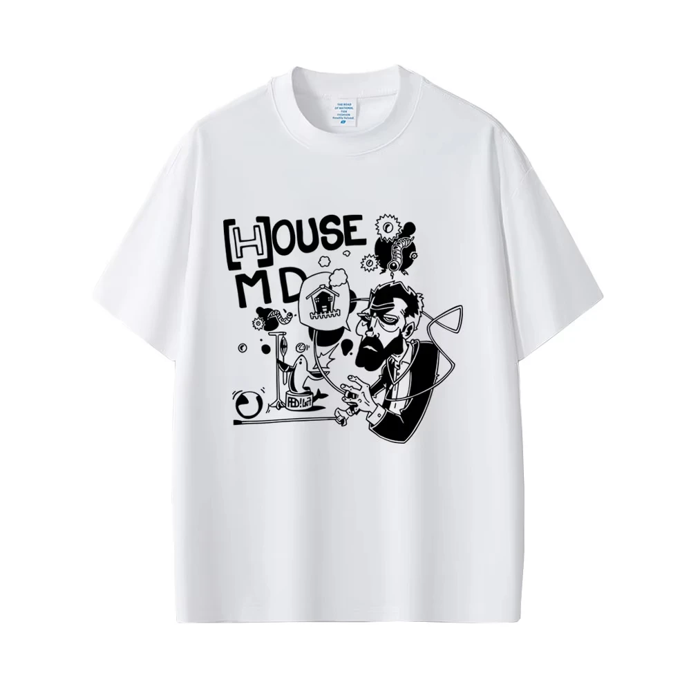 Gregory House MD Funny Meme Graphic T-shirt Men Women Clothing Fashion Casual Humor T-shirts Male 100% Cotton Tops