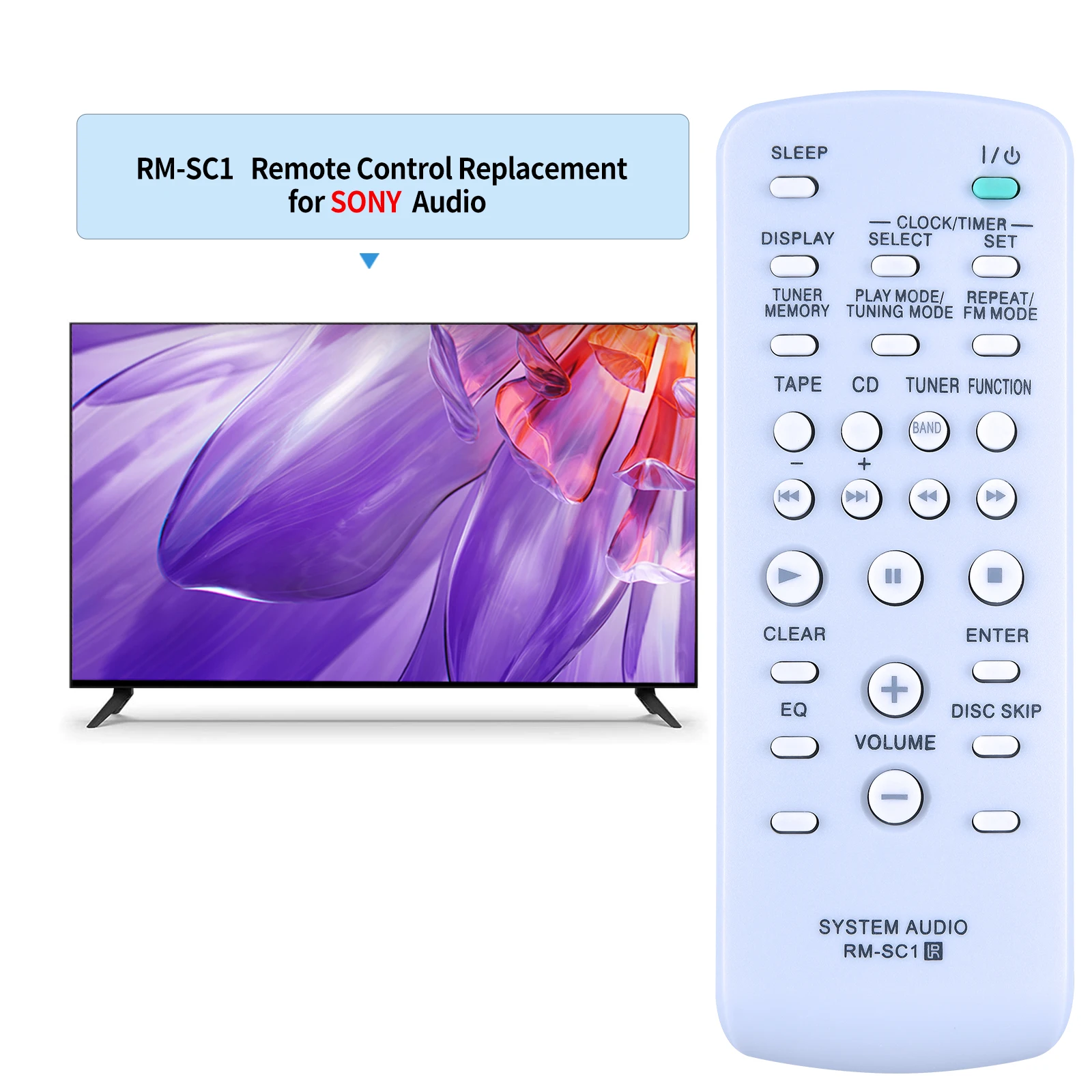 RM-SC1 Replacement Remote Control Applicable for Sony Mini Hi-Fi