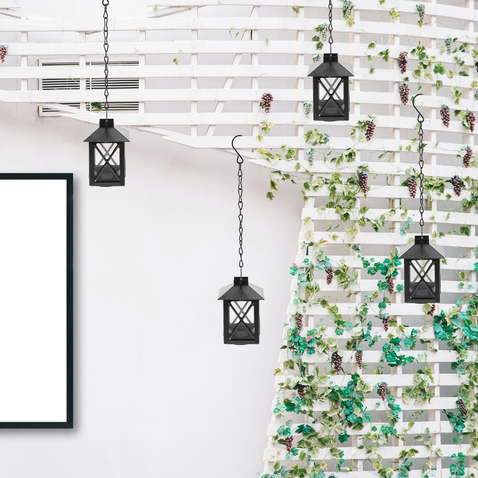 

Hanging Lamp Stand Iron Wall Mounted Candleholder Decorative Home Bedroom Living Room Hotel
