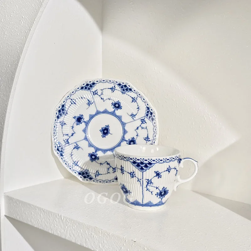 

Premium Bone China Espresso Cup Saucer Set Exquisite Gift Box for Home Cafe Barista Use Wedding Birthday Holiday Gift Giving