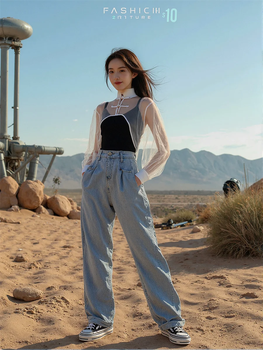 Long Sleeve Women Shirt Ladies Black V Neck Front Button Slim Fit Elegant Simple Basic Minimalist Fashion Tops Blouses Work