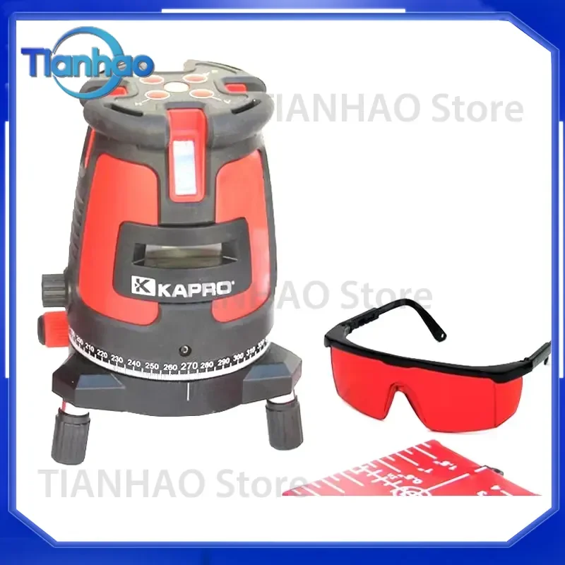 Laser Level for KAPRO 630-650NM 5-Line Outdoor Level with Horizontal and Vertical Red Cross Line Up to 30m Range