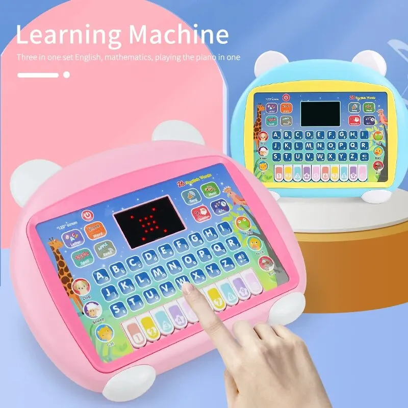 Criança Educacional Tablet Brinquedos Sensoriais, Pré-escolar Atividades de Aprendizagem Jogos, Laptop Elétrico Interativo para Meninos Idade 2-4 Crianças