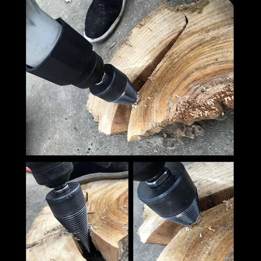 

1Piece Carbon Steel Firewood Drill Bit Wood Splitting Drill Bit for Electric Drill Split Logs Tool