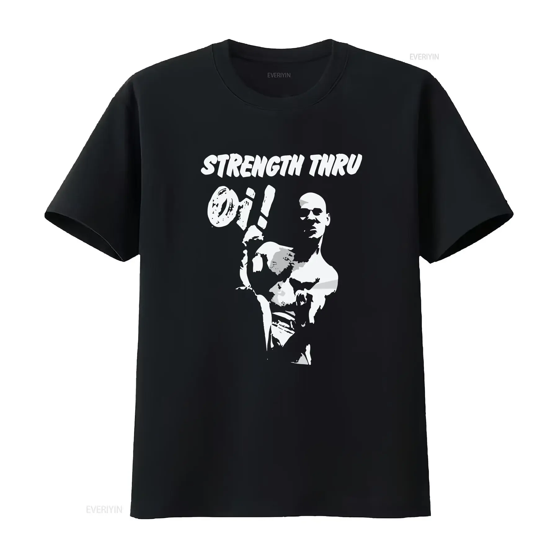 Strength Thru Oi T Shirt Skinhead Punk long or short sleeves vintage Washed Top For Everyday Wear designer clothes Versatile