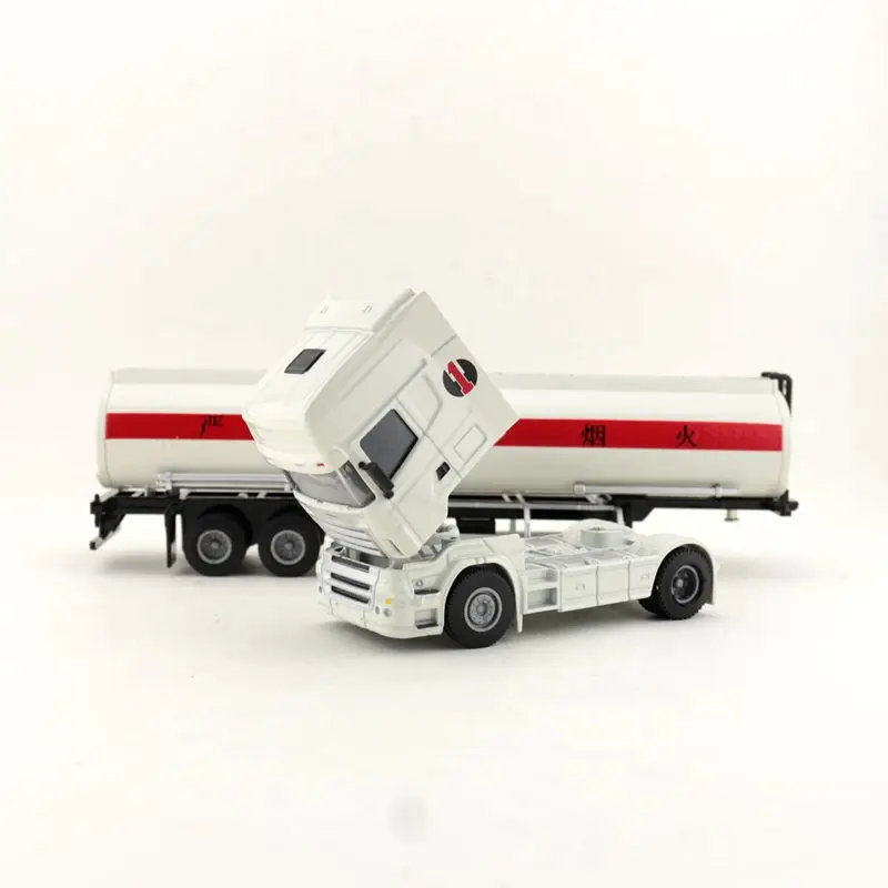 1:50 Scale Tank Container Transport Truck Diecast Alloy Toy Vehicle Model Engineering Toy Car Educational Collection Gift Kid