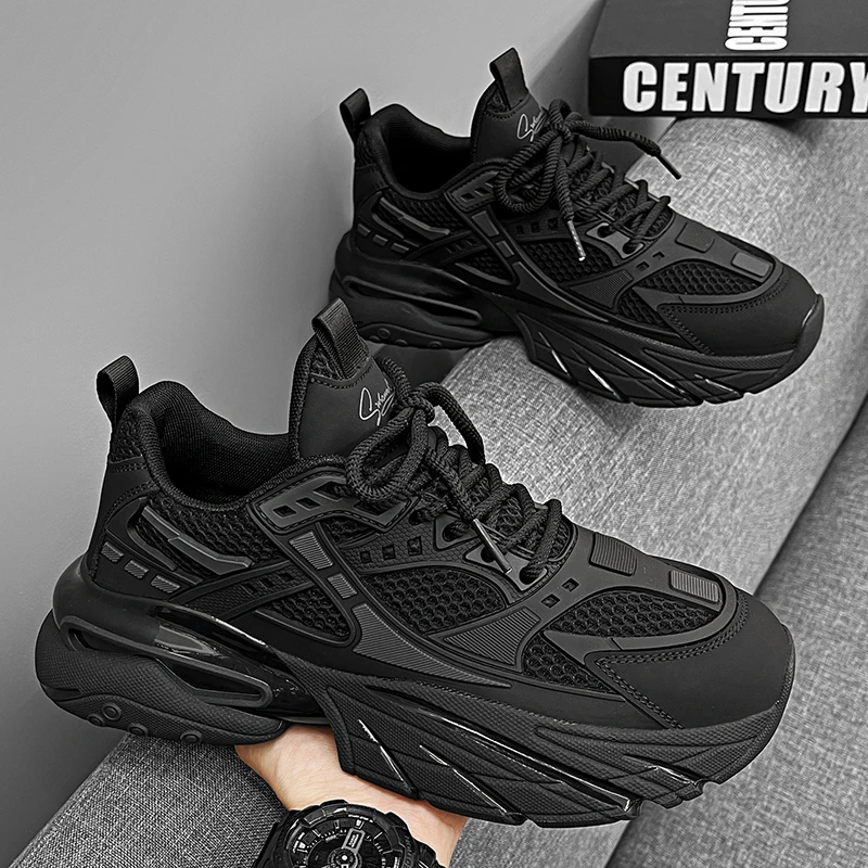 

Pu'er Men's Shoes 2026 New Summer Thick Bottom Heightening Black Samurai Dad Running Anti-slip Casual Sports Trendy Shoes