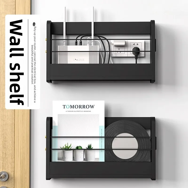 

Network Box Decorative Cover Shelf, Vintage Router Storage Box, Modem & Set-Top Box Organizer, Multi-Scene Wall-Mounted Rack