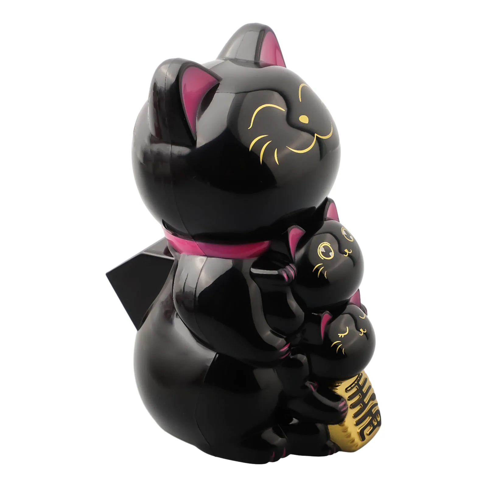 Brand New Shop Home Lucky Cat Lucky Cat Ornament Home Decor 4 Color Automatic Light Energy Plastic Solar-powered