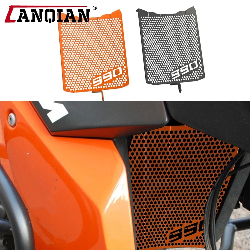 Accessories For Supermoto SM-T SM-R 990 SM T LC8 SM R LC8  2009-2014 Motorcycle Aluminium Radiator Grille Guard Cover Protector