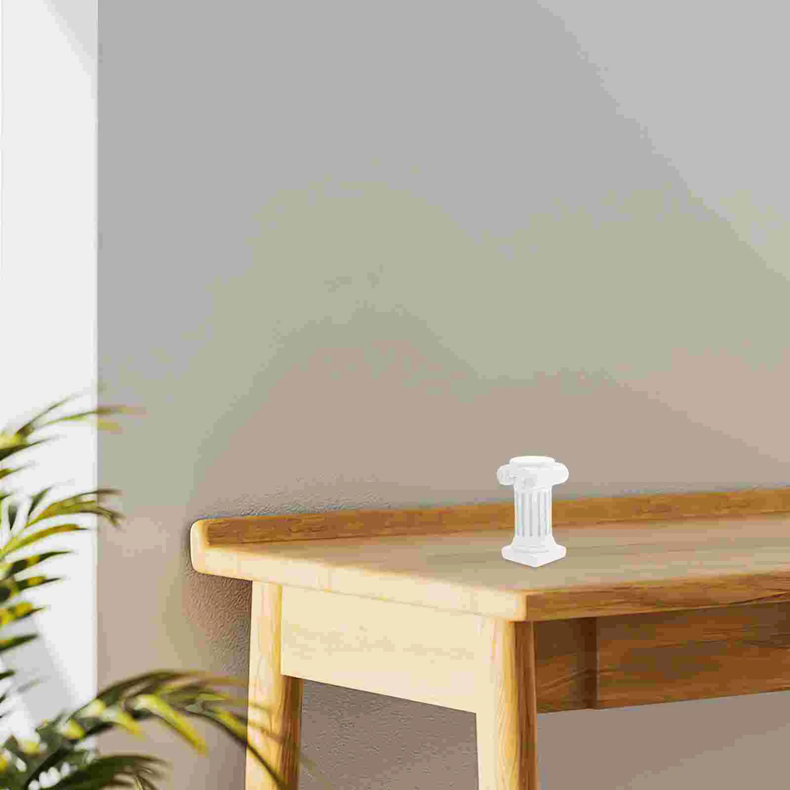 Colonna romana in miniatura Pilastro in resina stile greco Scultura da tavolo Ornamento Layout Base Supporto Foto Prop, Casa Dicembre