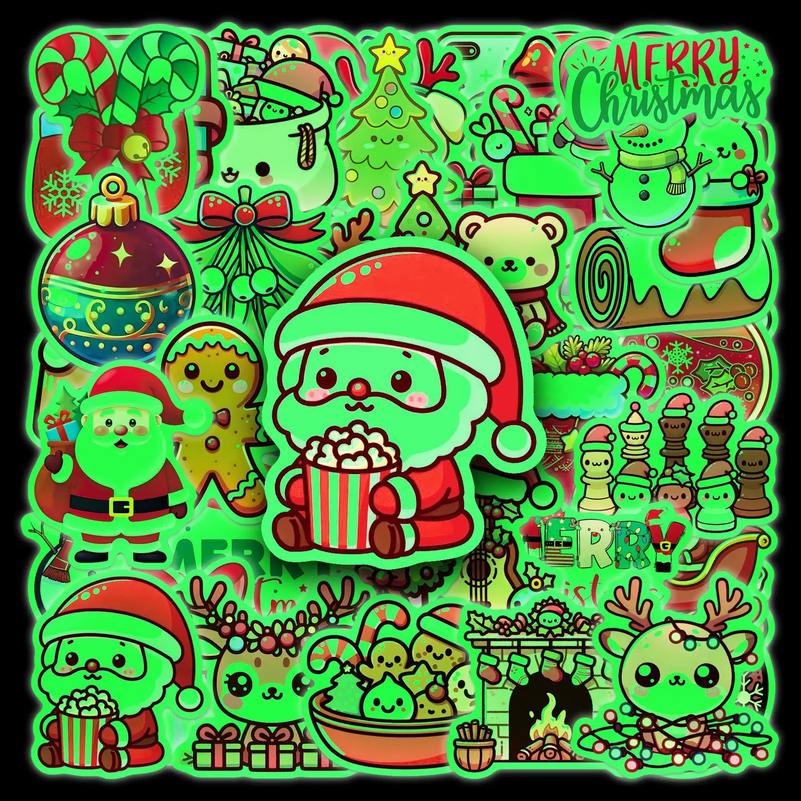 

10/30/52PCS Christmas Graffiti Sticker DIY Mobile Phone Case Waterproof Phone Case Water Cup Notebook Toys Gifts Sticker