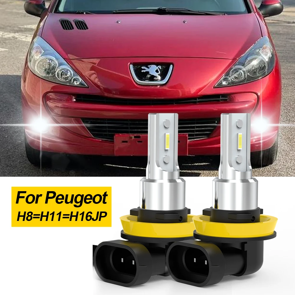 

BMTxms 2pcs 6000LM H8 H11 LED Fog Light Car Blub Lamp Canbus For Peugeot 207 301 307 CC SW 308 2007-2018 407 4007 408 4008 508