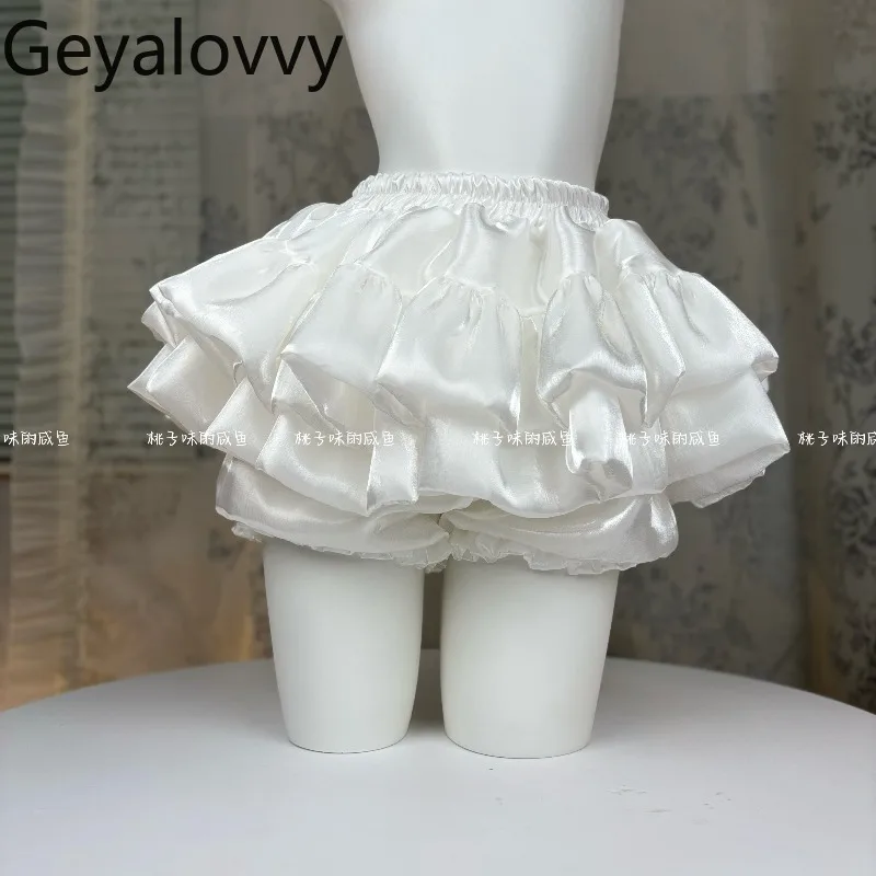 

Summer New Pure Desire Style Elastic Waist Short Cake Skirt Shorts Sweet Women High-Waisted Slimming Puffy Half Skirts