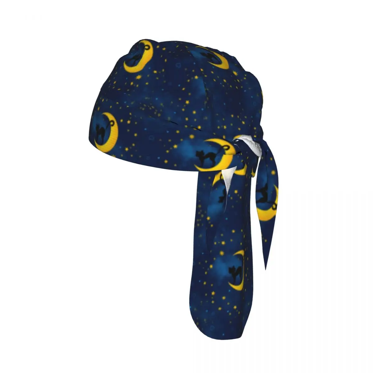 

Quick-drying Beanie Pirate Hat Cute Cat On The Moon Black Cat Sport Cycling Cap Hiking Camping Head Scarf Bandana Hat