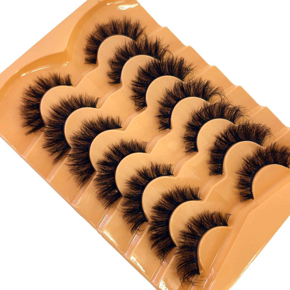 New 8D Mink Lashes Simulation Mink Fur Fake Eyelashes 7 Pairs of Thick Short Dramatic Fake Eyelashes Full Line Fake Eyelash Make