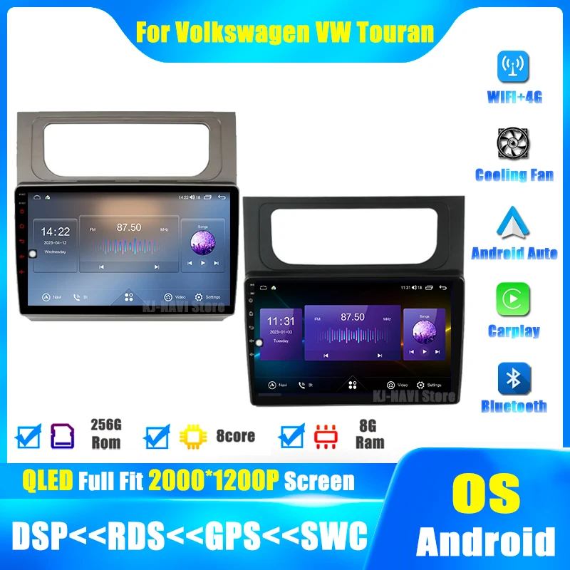 

Android 14 Car Radio Multimedia Video Player for Volkswagen Touran 2010-2015 CarPlay GPS Navigation DSP Head Unit Stereo Wifi 4G