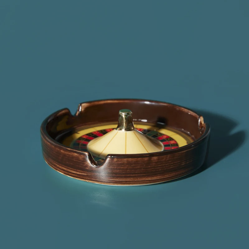 Creative Personality Roulette Wheel Ceramic Home Trend Entertainment Office Ashtray