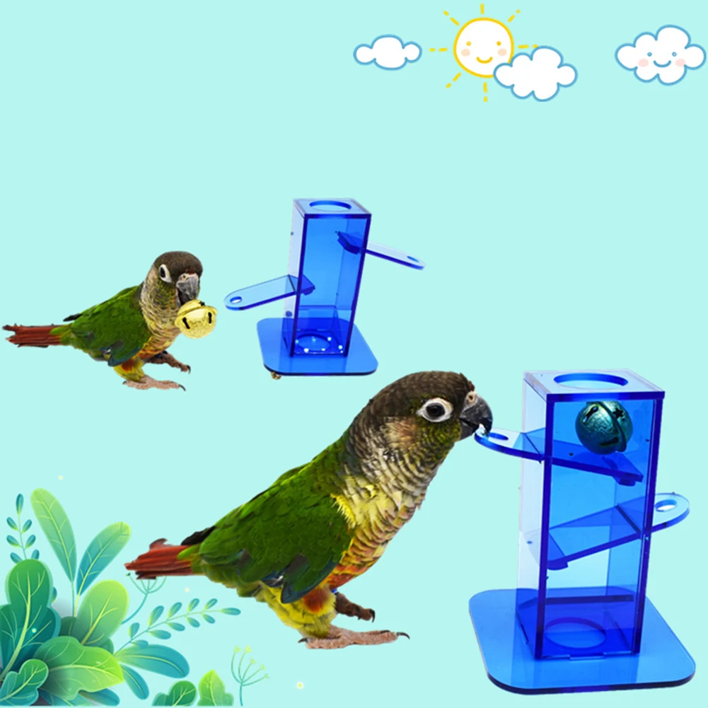 Parrots Toys Bird Trick Tabletop Toys Creative Foraging System Puzzles Education Macaws Trainer With Bell