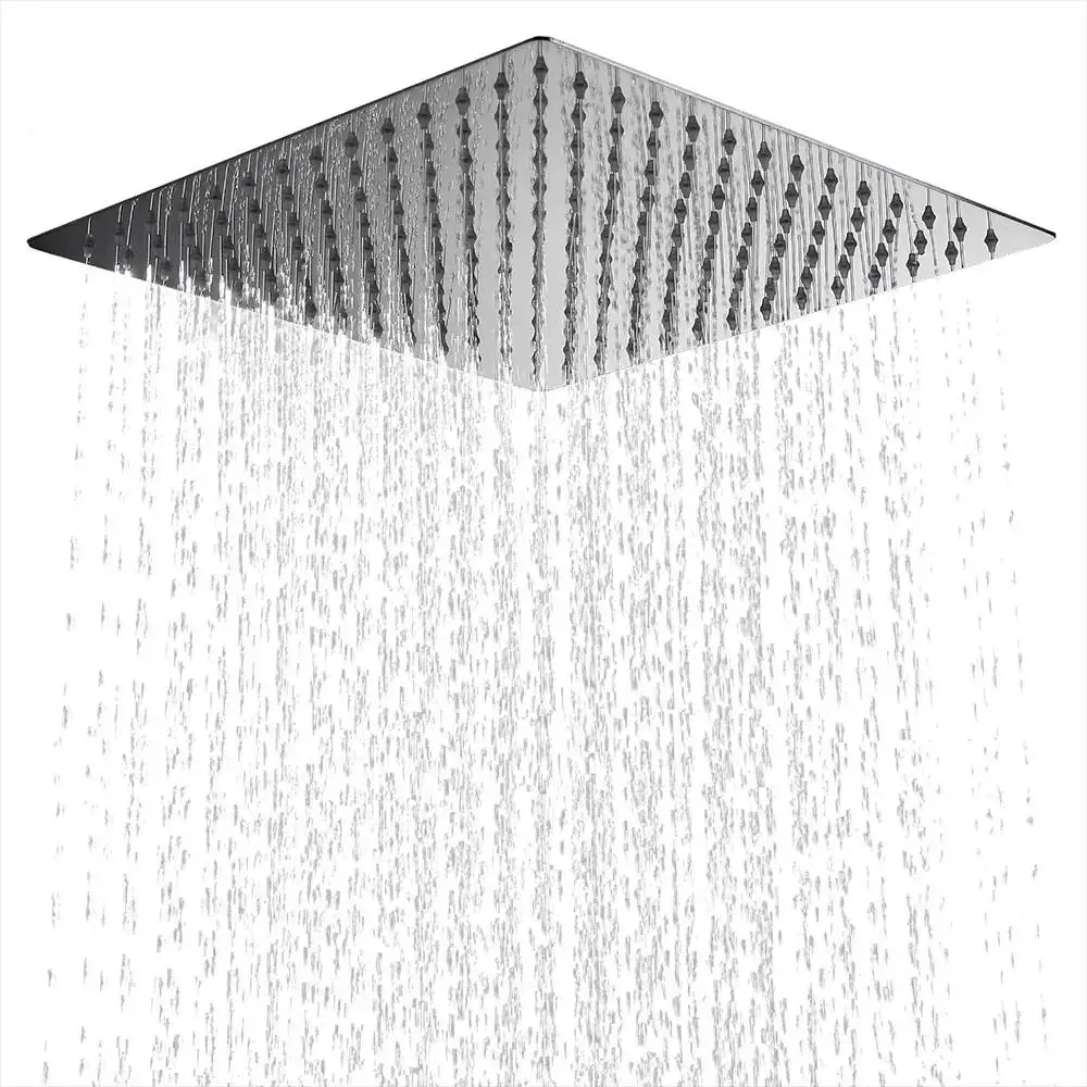 8/10/12 inch Rainfall Shower Head Stainless Steel Square Rain Shower Head Pressurized  Big Shower Head