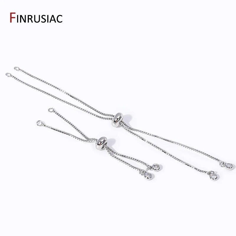 7/13cm Extender Chain,18K Gold Plated Brass Adjustable Slider Chains with Ball Ends for DIY Bracelet Jewelry Making Findings image 3