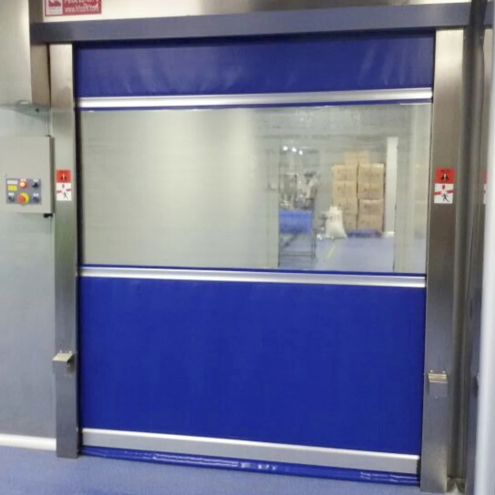 

Промышленные рулонные ворота с автоматическим подъемным механизмом, подходящие для заводских воздушных душей, водонепроницаемые высокоскоростные ПВХ-ворота