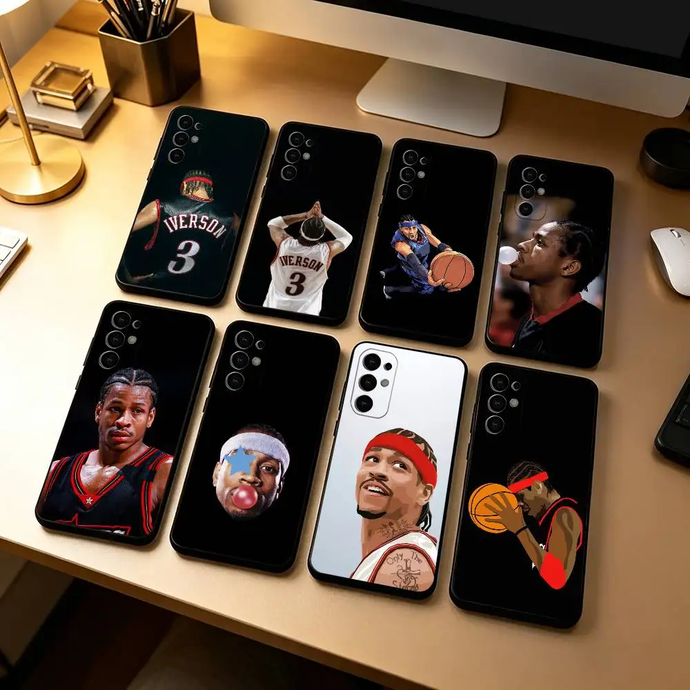Basketball Sports Star Allen 3 Phone Case Black Silicone Soft For Samsung S25,S24,S21,S22,S23,S30,Ultra,S20,Plus,Fe,Lite
