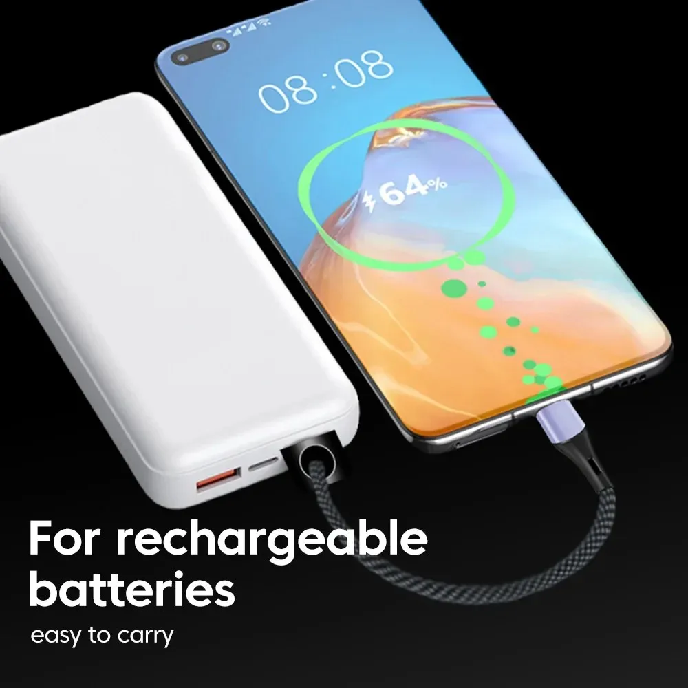 15CM/30CM Short Elbow USB C Cable 66W USB A To Type C Fast Charging Cable for iphone 15 16 Huawei Samsung Xiaomi Power Bank Cord image 5