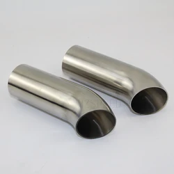 19mm-63mm long 50mm Health level  304 stainless steel welded 45 degree elbow polished extended straight edge 50 mm