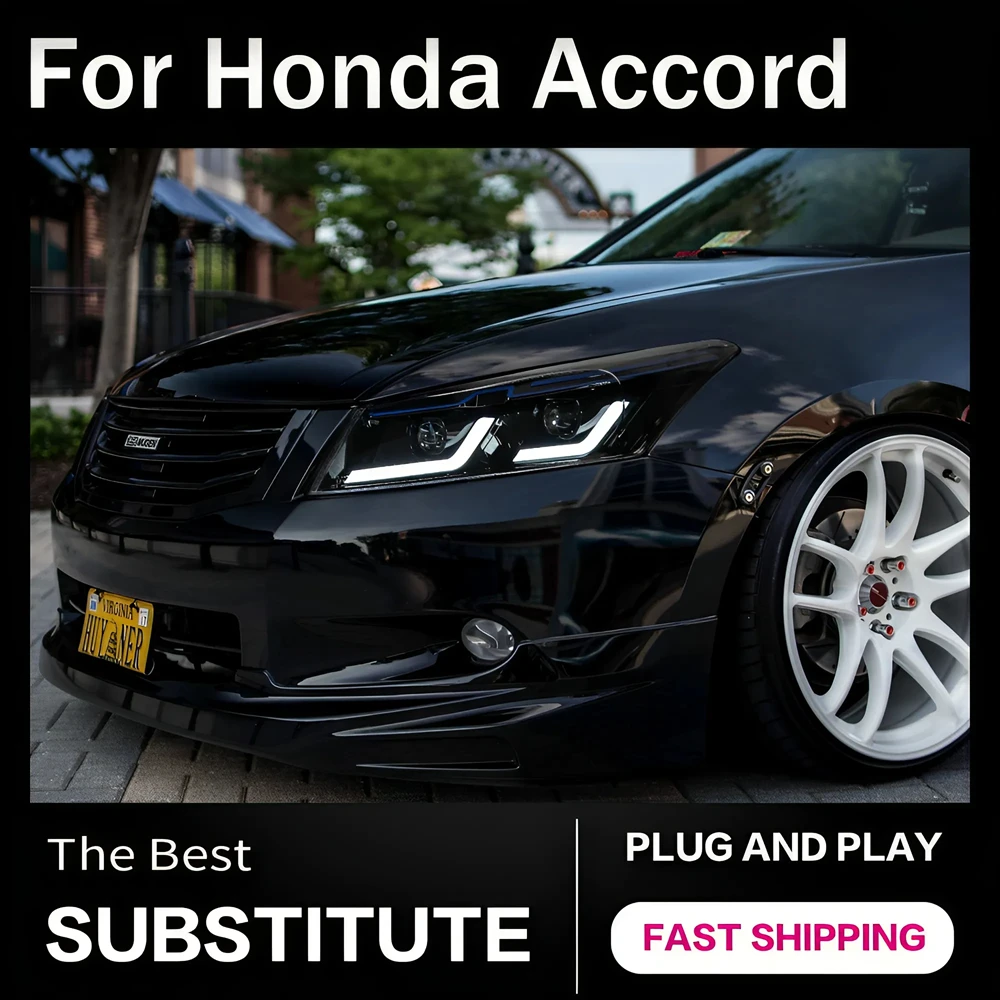

AKD Car Styling Headlights for Honda Accord 2008-2012 LED Headlight DRL Head Lamp Led Projector Automotive Accessories