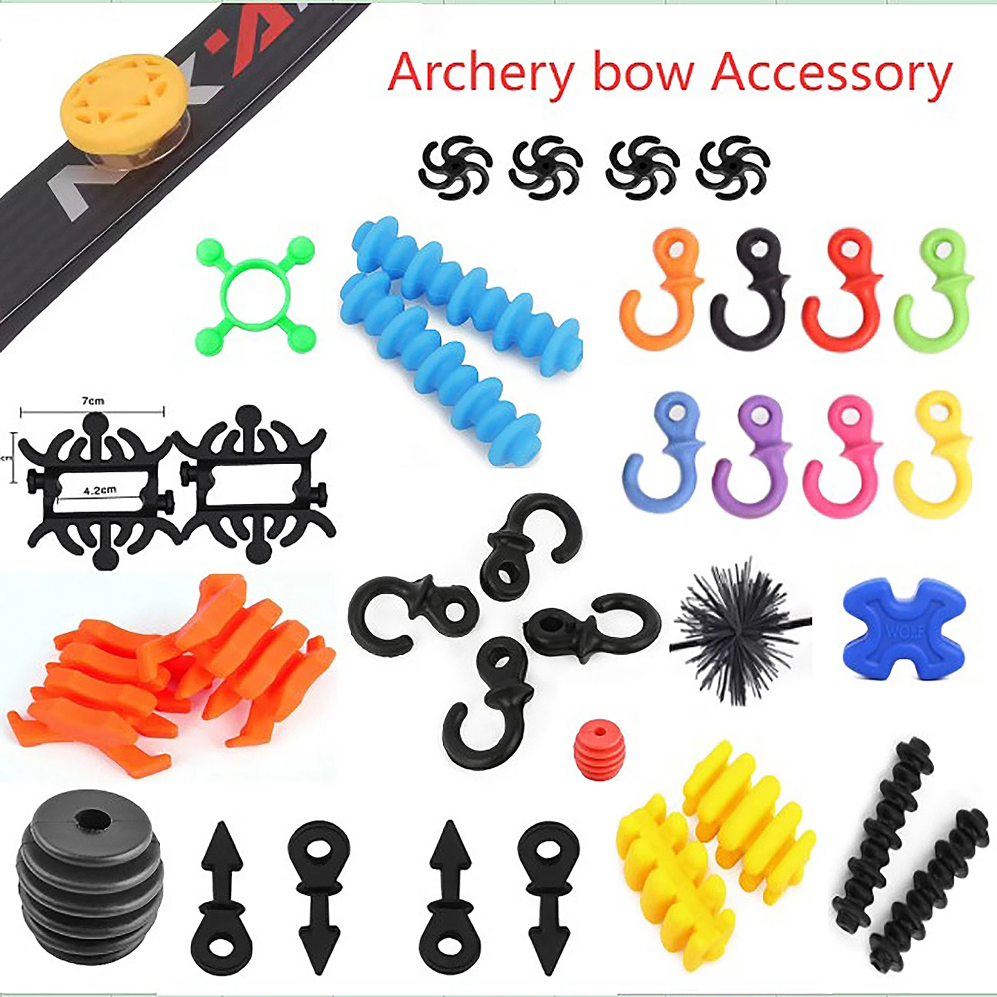 1set Compound / Recurve Bow Stabilizer Shock Absorber Bow Limbs Bowstring Damper Reduce Shock Absorber Vibration Archery Accesso